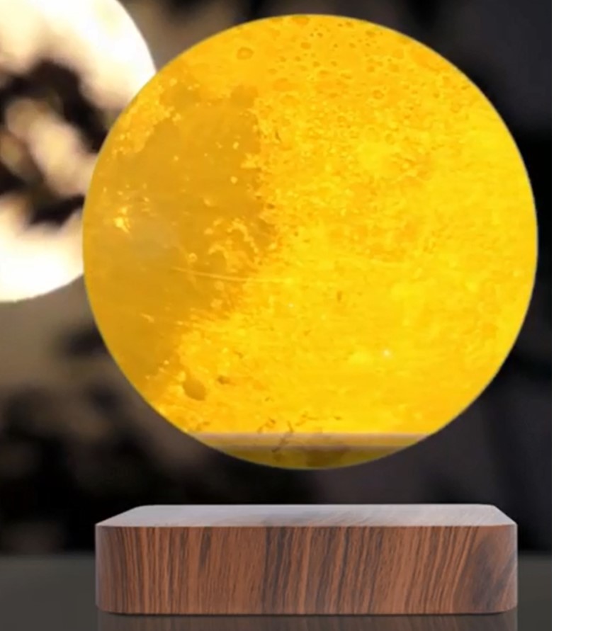 square base magnetic levitation floating bottom moon lamp 3d Printing 6inch for christmas gift