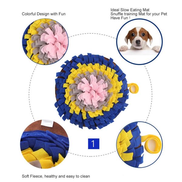 45*45cm Washable Felt Dog Training Blanket Releasing Nose