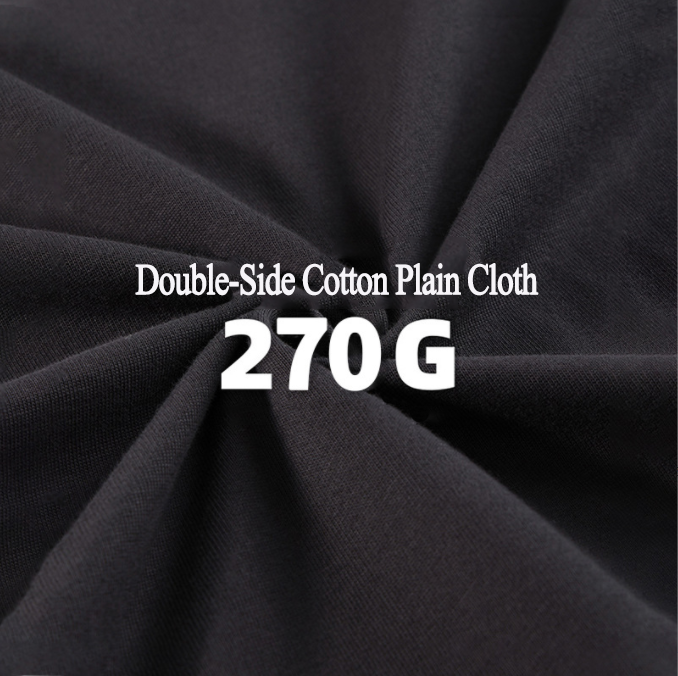 270G Heavy Cotton Blank Vintage Color Rib O-Neck T-Shirt for Men Custom Logo Design