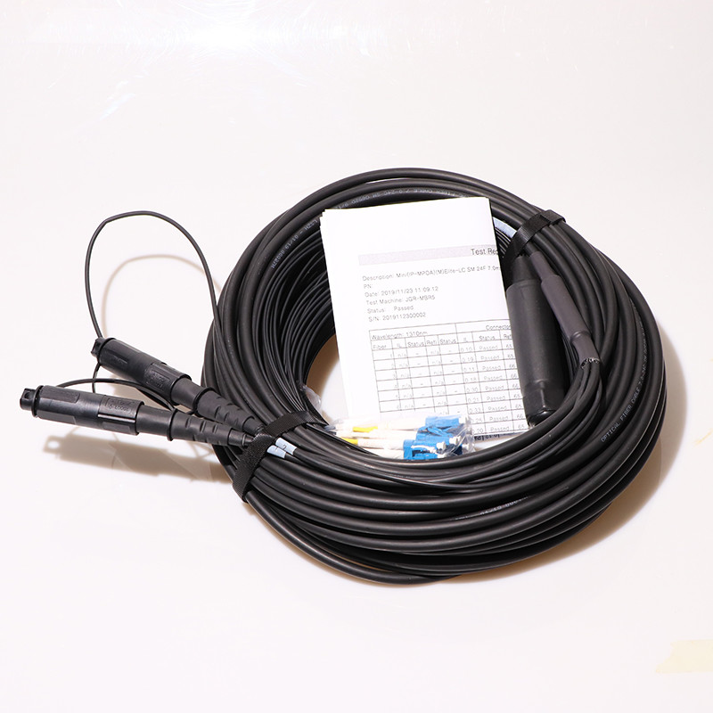 12/24F 30m Optitap H Connector MPO To LC Patch Cable