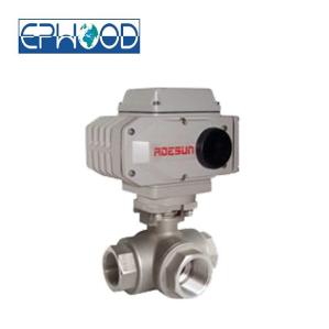 China 1000psi Electric Actuated Ball Valve 3 Way With Anti - Blow Out Stem wholesale