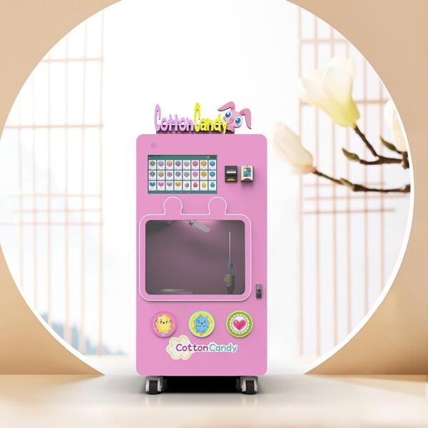 240V Automatic Cotton Candy Vending Machine Continually Updated Fairy Floss