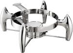 Round Chafing Dish Hydraulic Lid with Glass Window Optional φ35cm 6.0Ltr Food