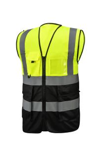 China Green Black Hi Vis Vest With Pockets wholesale