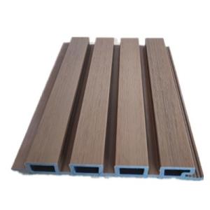 China Decoration Indoor WPC Wall Panel Cladding Fluted 18mm Thickness wholesale