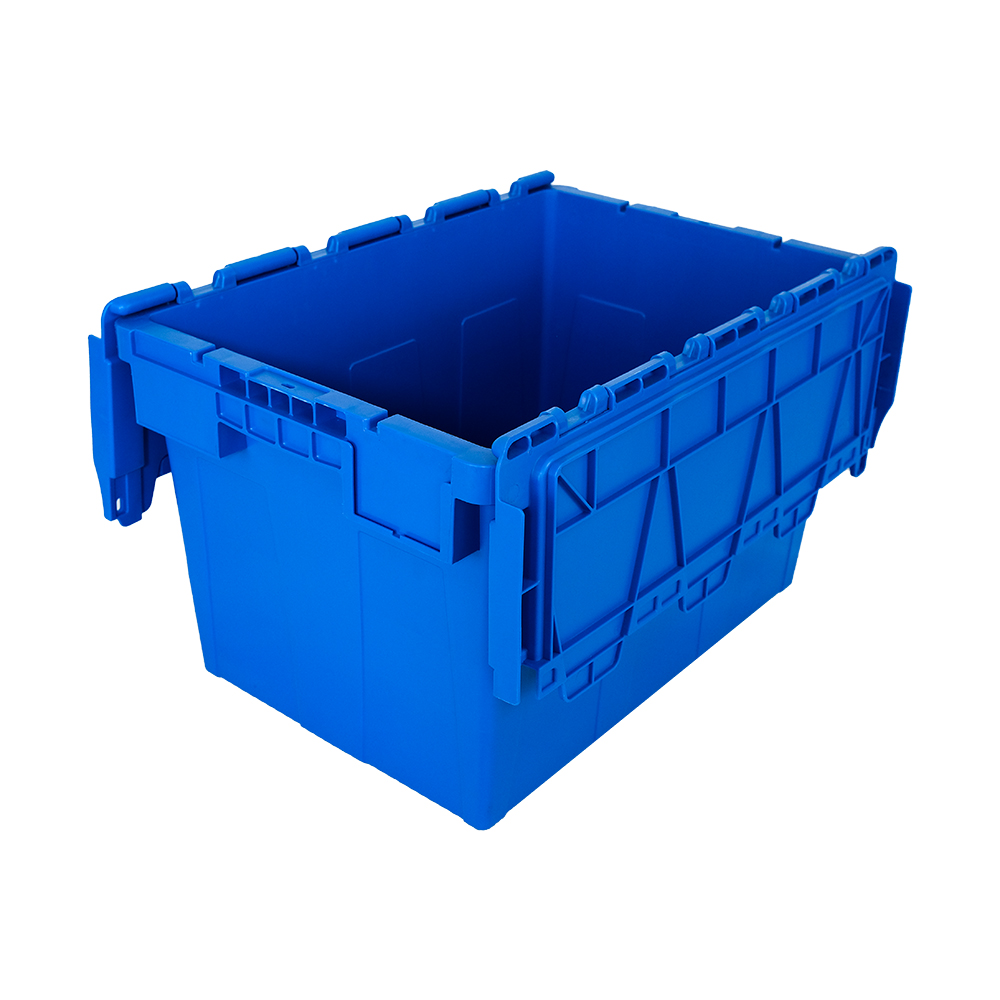 Storage and Shipping Stackable Container Moving Turnover Plastic Crate with Lid