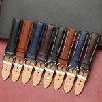 ALK Genuine Leather Watchband Men Women Watch Band 20mm 18mm 16mm Wristwatch
