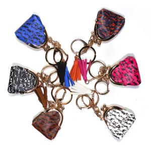 China Copper Plating Coin Bag Keychain , Durable Mini Coin Purse Keychain wholesale