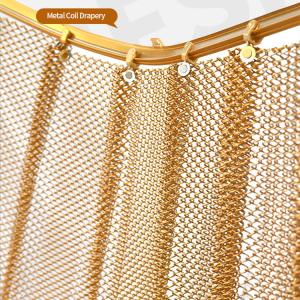 China Installation System Metal Coil Mesh Ceiling Drapery wholesale