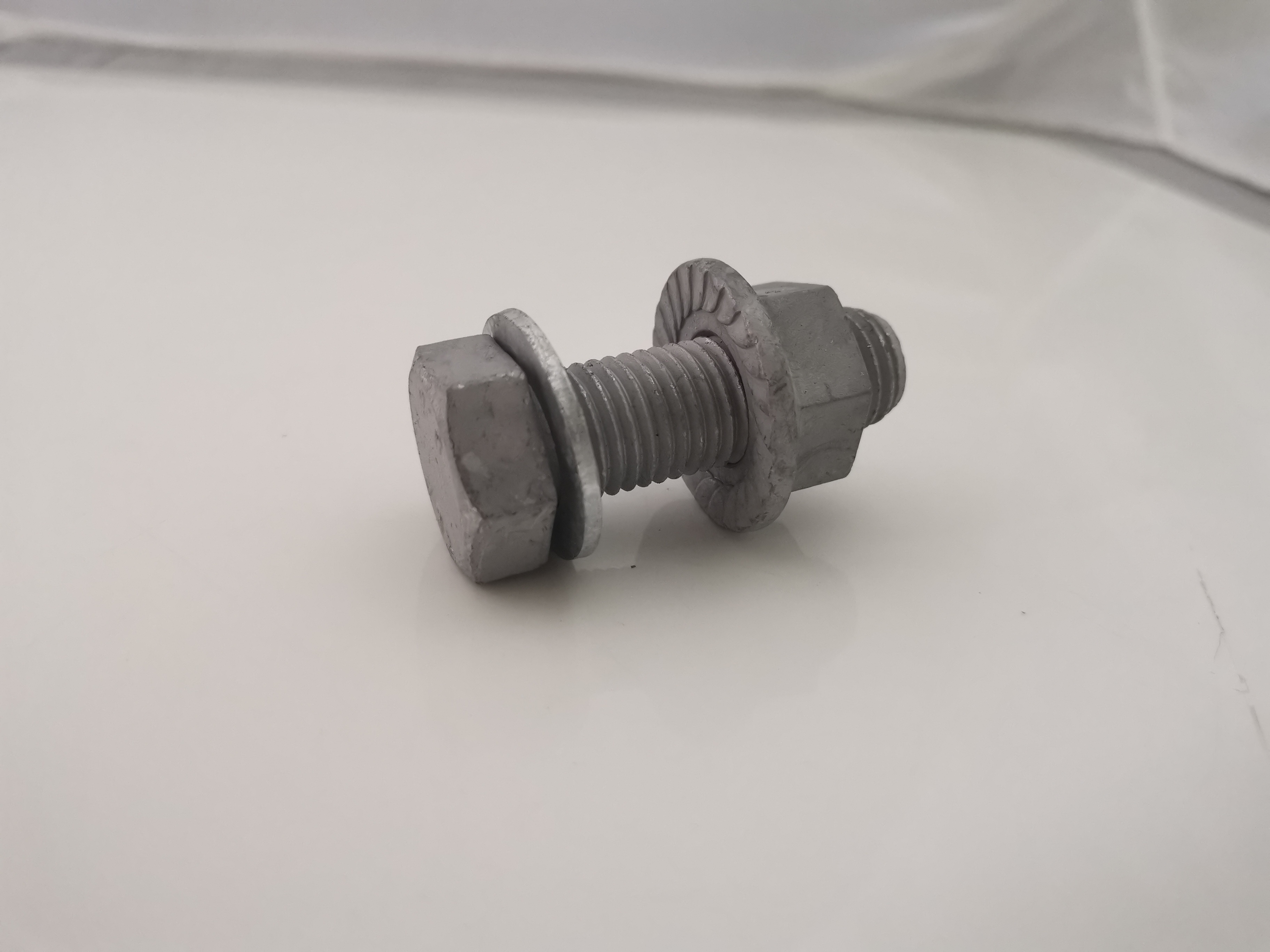 Hot Dip Galvanized Composite Screws Full Threaded Hex Bolt With Flange Nut And Washer