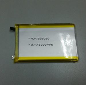 China Rechargeable LiPo Polymer Battery 3.7v 5000mah 18.5Wh 826090 wholesale