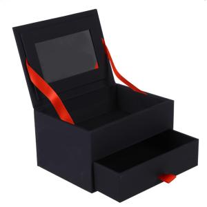 China Soft Touch Hard Rigid Cardboard Custom Brand Logo Luxury Gift Box Packaging With Sliding Drawer wholesale