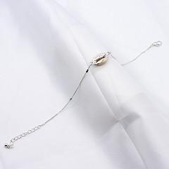 China 22mm Jade Diamond Beaded Bracelets Jewelry Alloy Shell Silver White Shell wholesale