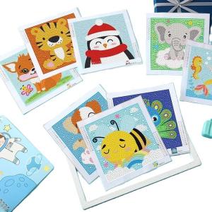 China Cute Animals Diamond Painting Kits , Kids Full Drill Diamond Art Canvas Kit wholesale