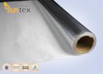 Silver Heat Reflective Aluminum Fiberglass Cloth For Flexible Hose Fabricating