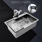 SUS304 Brushed Stainless Steel Kitchen Sinks Strong Wear Resistance