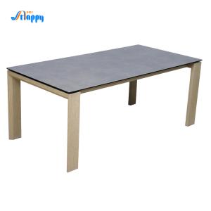 China 1800*900mm Modern white Fixed Ceramic top Dining Table, flat packed wholesale