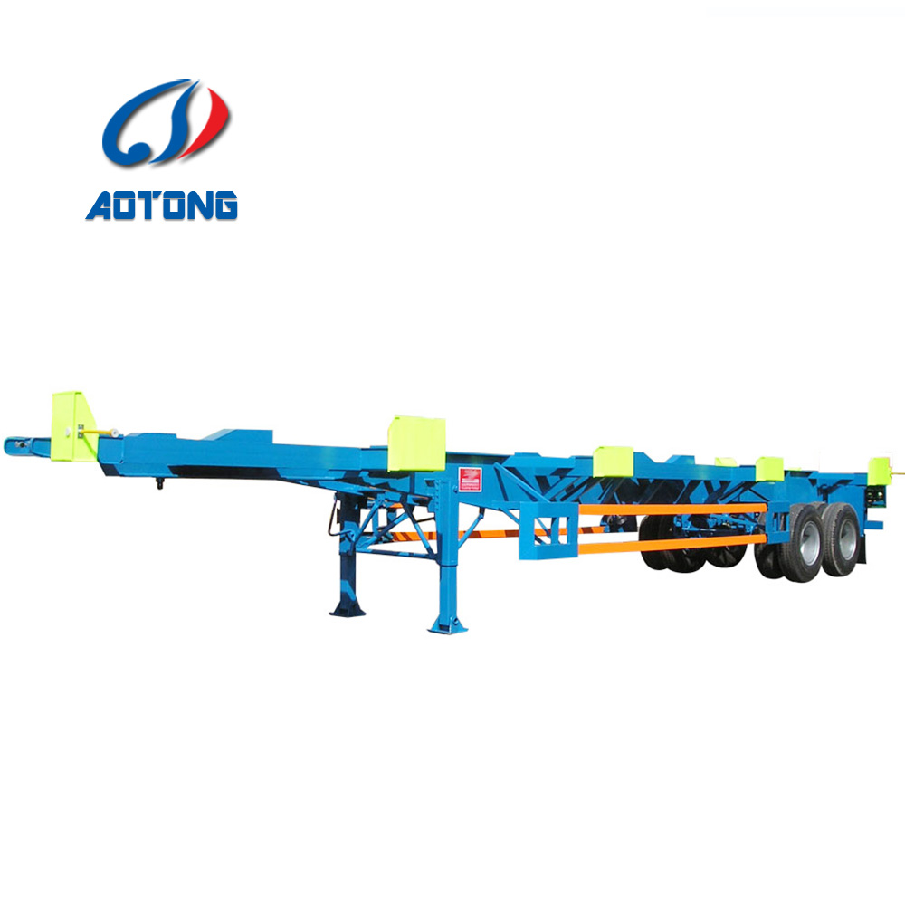 Truck Trailer 3 axles flatbed semi-trailer platform 40ft 48ft for container transport