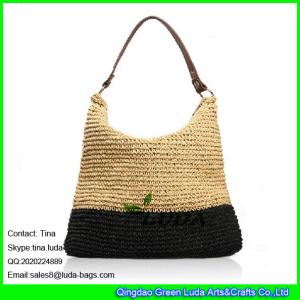China LUDA summer paper straw beach tote bag crochet shoulder strawbag wholesale