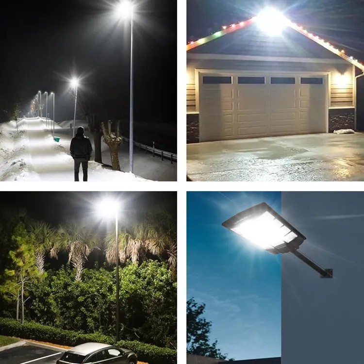Gray Integrated Solar Street Light IP65 100W Outdoor Solar Street Lamp