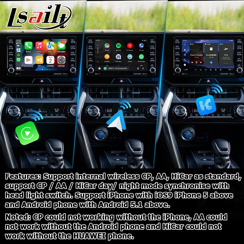 Toyota Harrier Venza Android 13 multimedia video interface 2019-present wireless carplay android auto