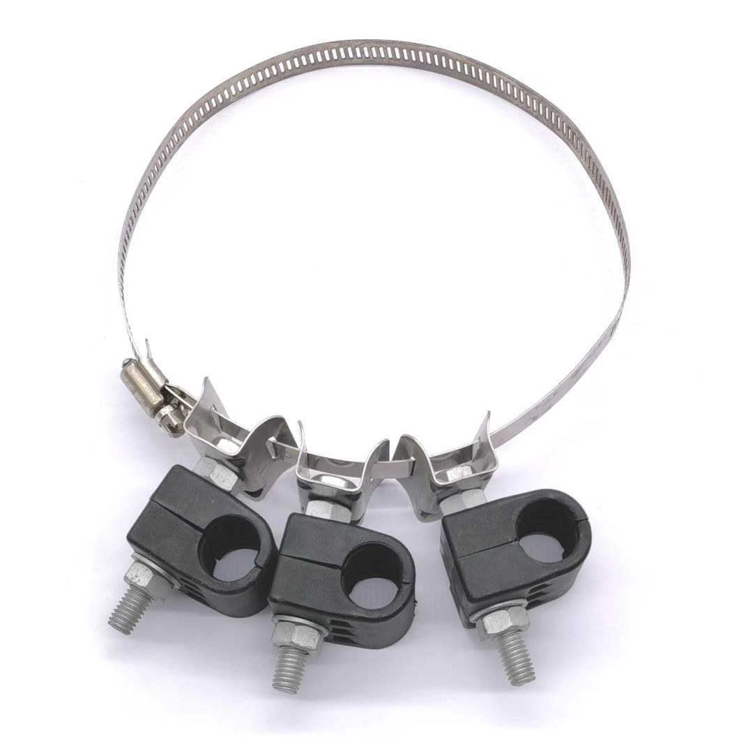 Round Type ADSS Optical Cable Fitting Fiber Optic J Hook Suspension Clamp