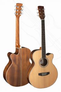 China 40inch standard size okoume wood Cutaway acoustic guitar/western guitar ABS binding export Matt color- TP-AG27 wholesale