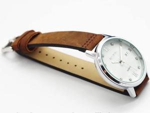 China Quartz Mens Stainless Steel Watch / Leisure Mens Leather Strap Watches wholesale