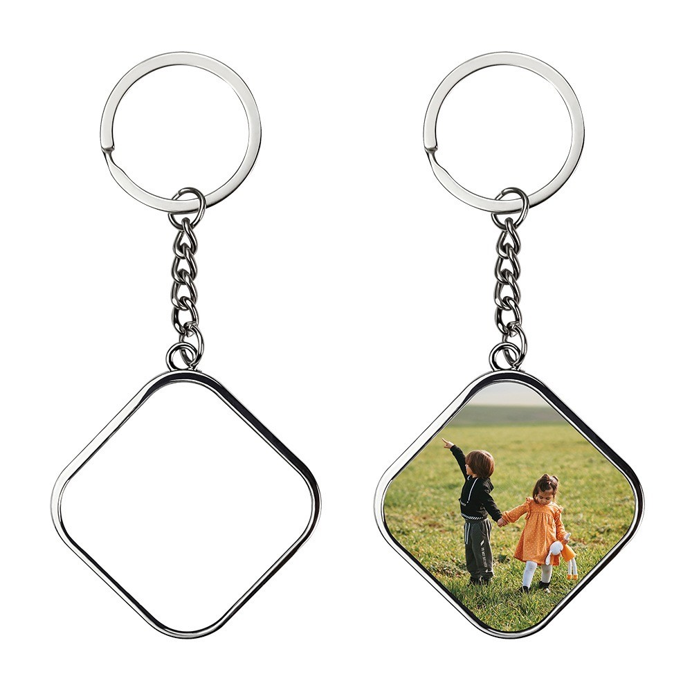 Creative Love Pendant Sublimation Keyring Blanks European American Style Customization