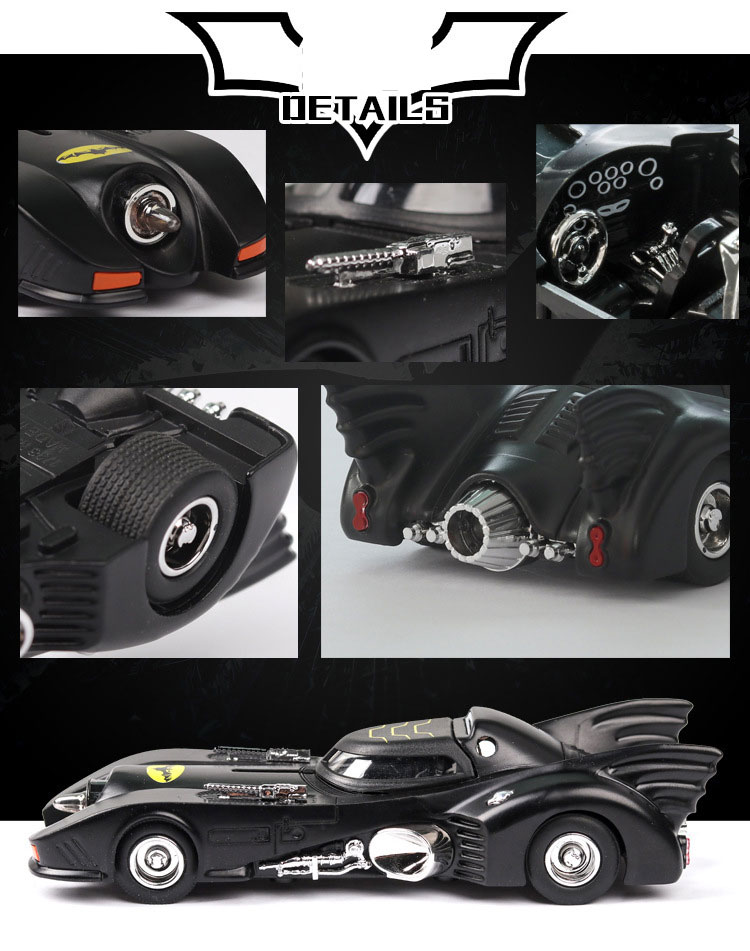 Friction Toy Car Classical Bat Alloy Vintage Car Tank for Children's Cake Decoration