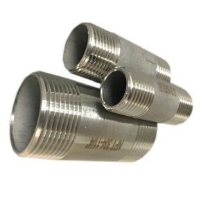 China BOE Threaded Stainless Steel Barrel Nipple 6 Inch Length wholesale