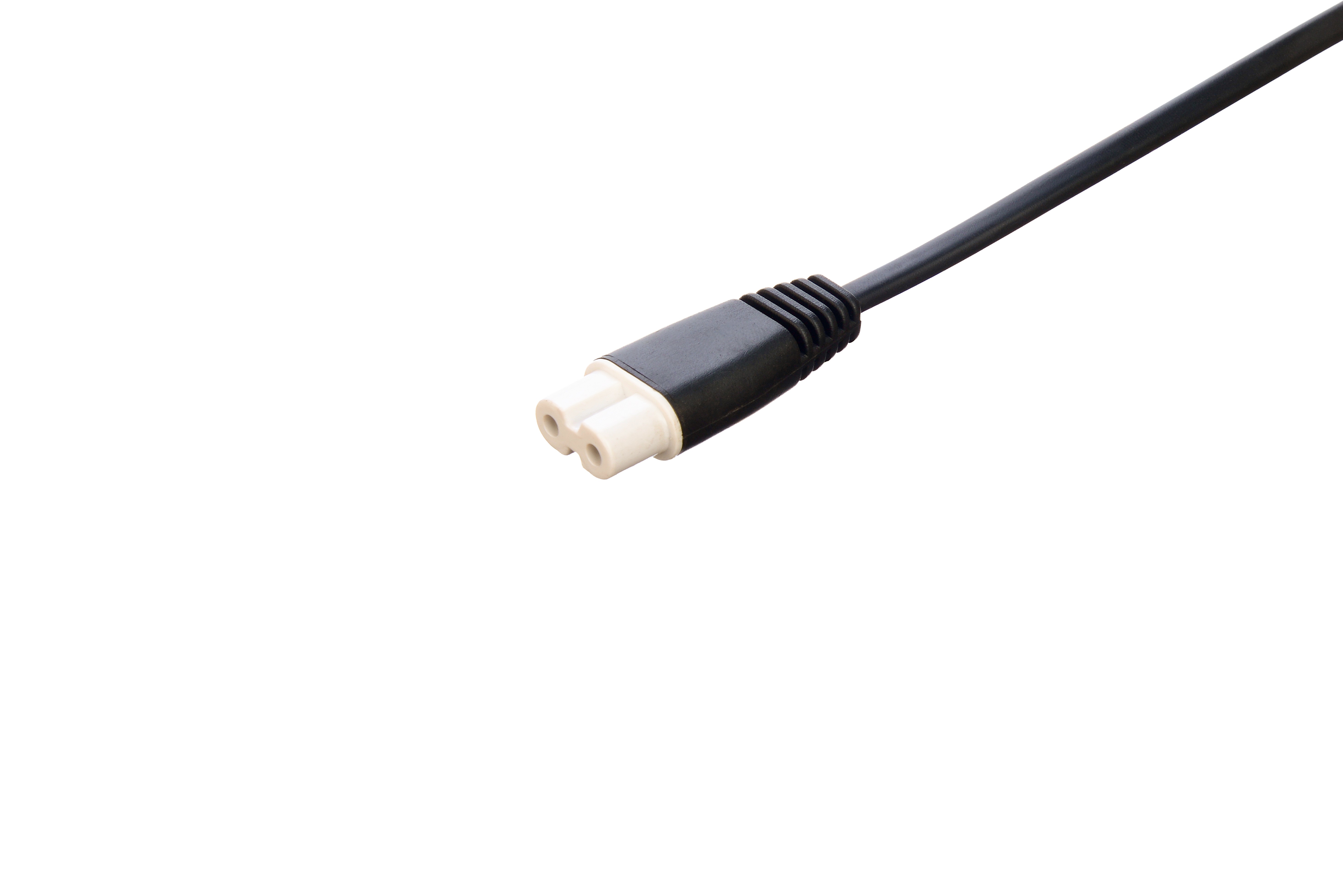 2.5A Rated Current White Kettle Plug Power Cord with Oxygen Free Bared Stranded Copper Conductor