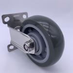 Rigid Stainless Steel PU Tread Caster Wheels 4 Inch 100mm