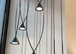 Modern Indoor Dining Room Black Pendant Restaurant Showroom Ceiling LED