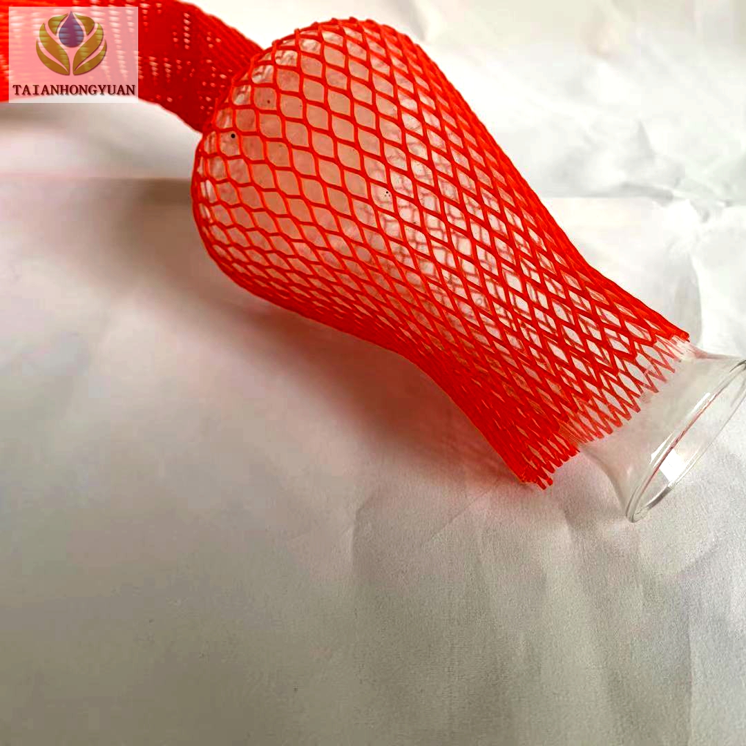 Plastic PE Wine Bottle Protective Sleeve Net Customized Length and Unlimited Length