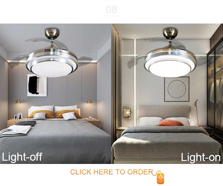 3000K/4500K/6000K Color Temperature Bathroom LED Ceiling Fan with Remote Control