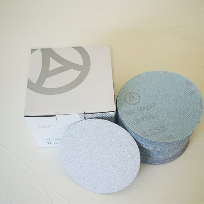 Abrasive Sandpaper Hook And Loop Disc Sanding Paper White Aluminum Oxide