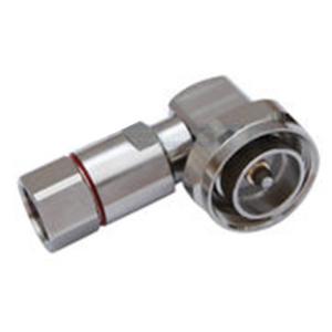 China Micro RF Coaxial Connectors DIN male Right angle For 1 / 2 '' Flexible Cable wholesale