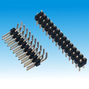 China 1.27mm Dual Row Right Angle Pcb Header 20mΩ Max Contact Resistance wholesale