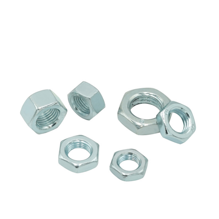 Din934 Metric Ss304 Hex Nuts M3 M4 M6 M8 M10 M12 Galvanized Black White Blue