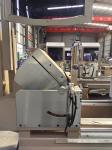 Digital Display Double Head Mitre Saw With 600mm diameter saw blade cutting 45