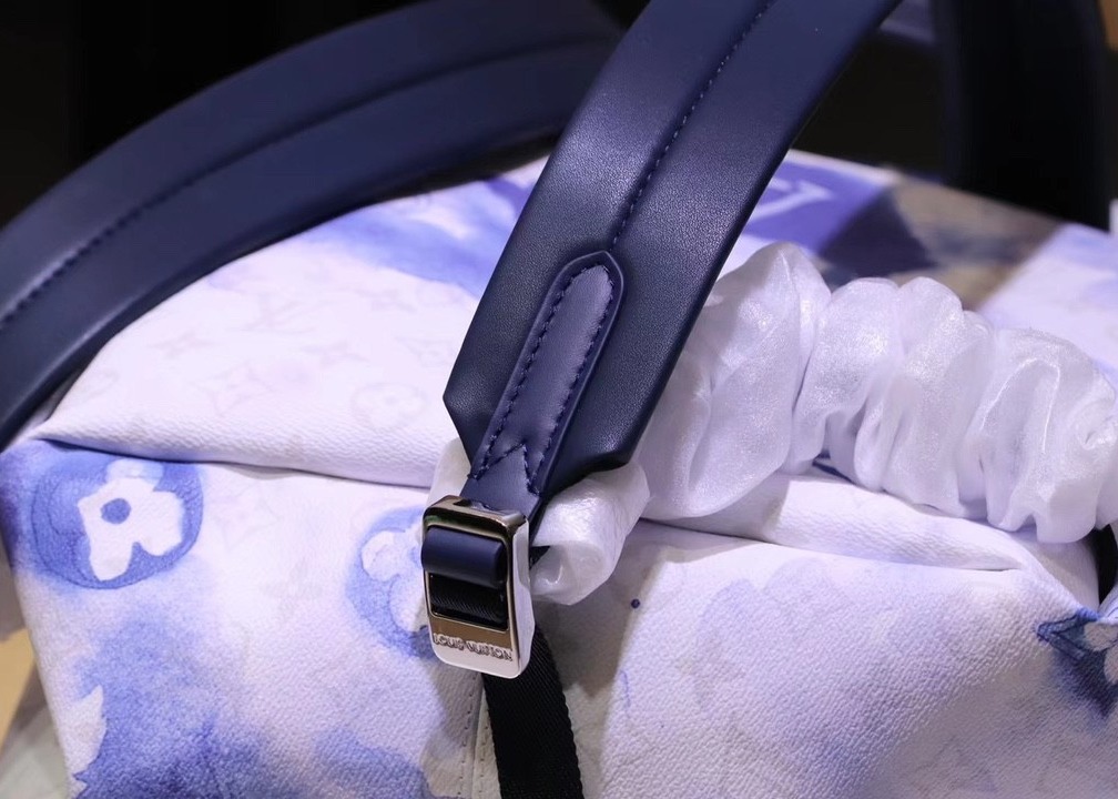 Watercolor Blue Canvas Backpack