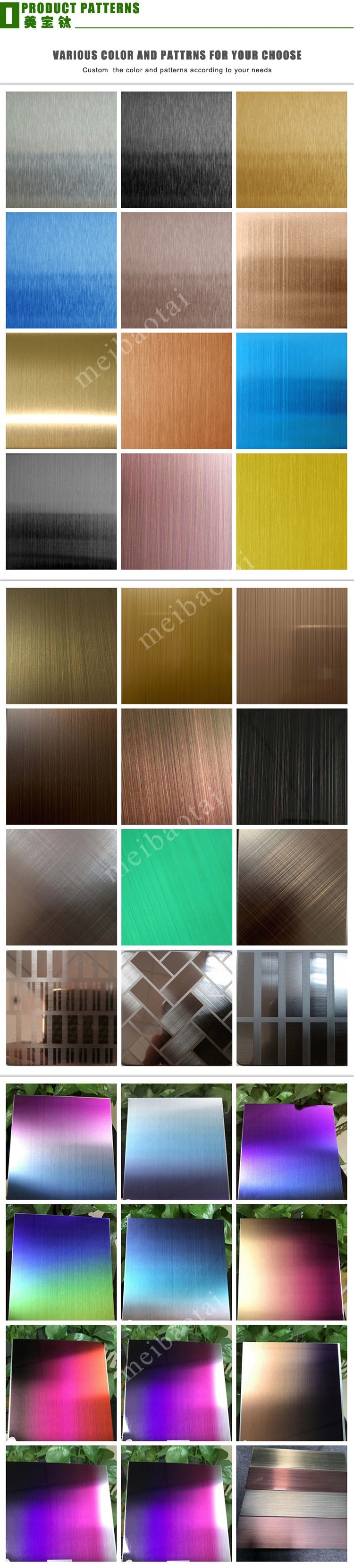 Golden Matte Finish Decorative Stainless Steel Sheet 4x8 0.65mm Thickness