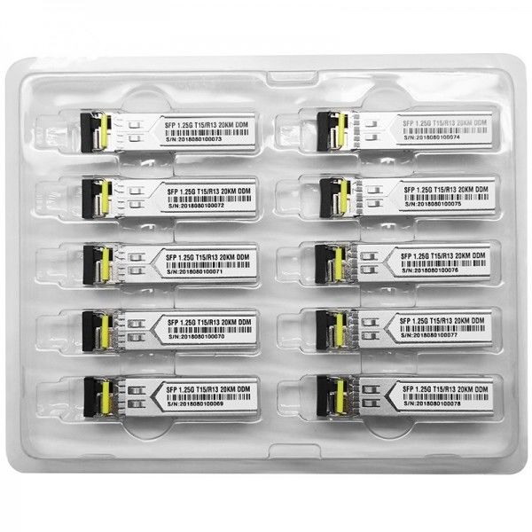 Bidirectional Fiber Optic Transceiver 1.25G Lc Connector 20Km Single Fiber Sfp Module