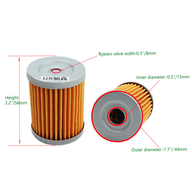 Paper core Automotive Accessories motorcycle engine oil filter fit for GS GN250 NS200 LC135 BM150 SHOGUN TVS-KING