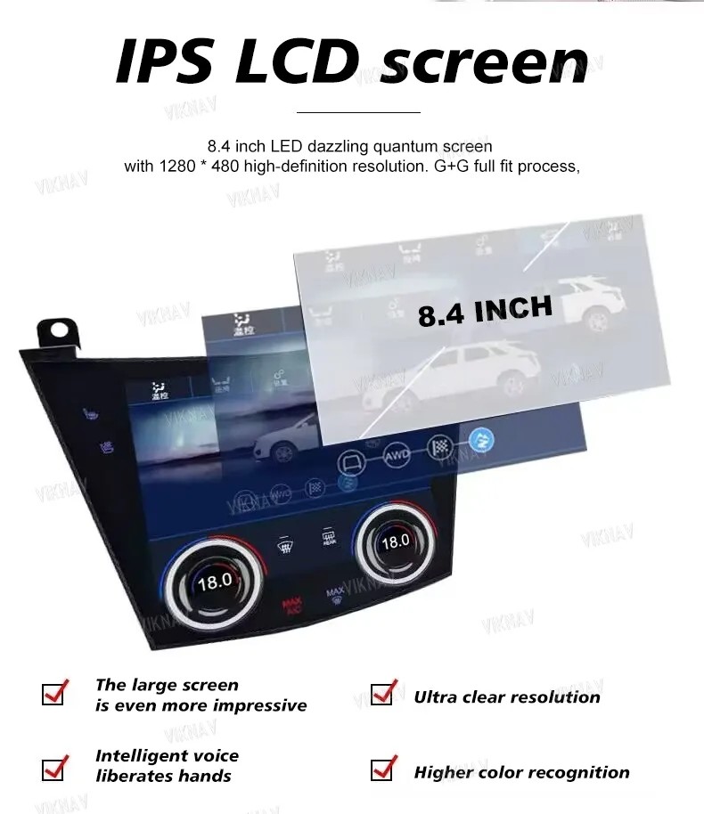 2016-2023 for Cadillac XT5 XT6 modified high-definition intelligent climate control air conditioning LCD touch screen