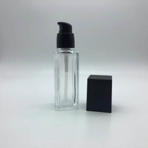 China Square Clear Liquid Foundation Bottle 30ml 50ml ODM OEM Logo wholesale