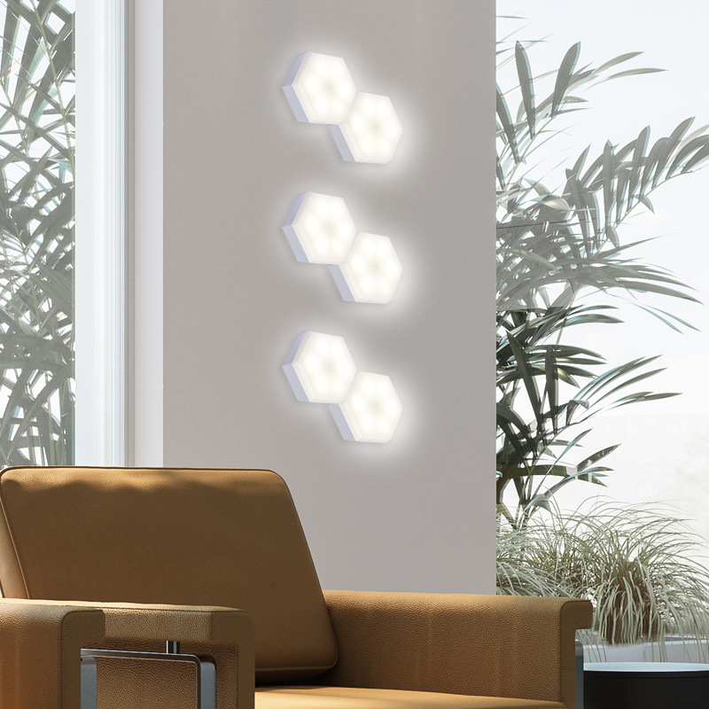 1Watt Remote Control Under Cabinet Light 4000K Honeycomb Wall Lamp