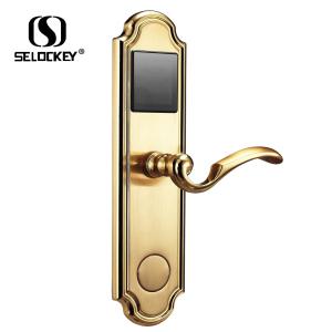 China Stainless Steel Hotel Management System EU Handle Door Locks wholesale