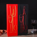 Coated Paper Wine Bottle Gift Bags , Varnish Coating Single Wine Bag